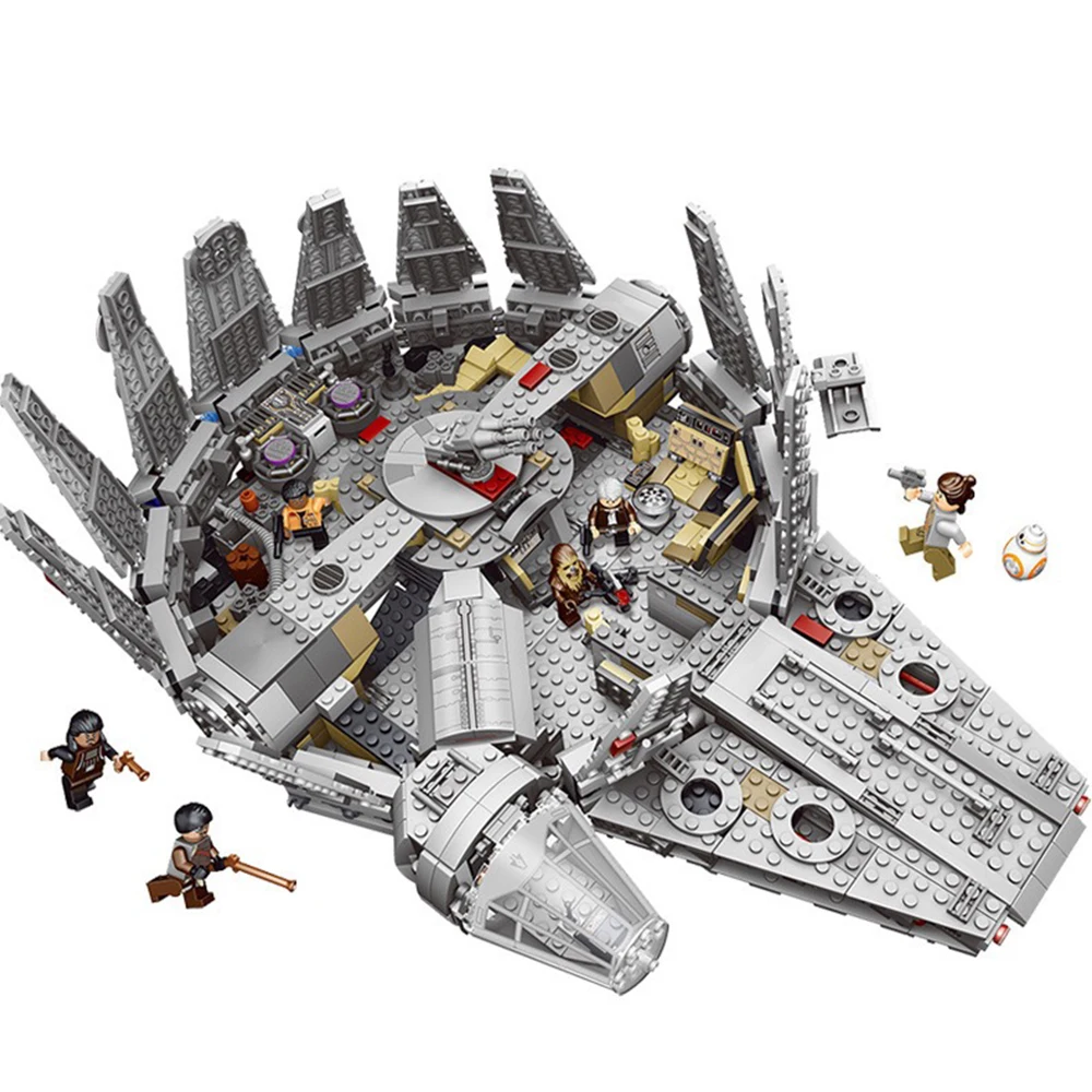 

1381pcs Millennium s7101 Eclipse Class Sky Falcon Wars TIE Fighter Model Building Blocks Enlighten Figure Toys For Children