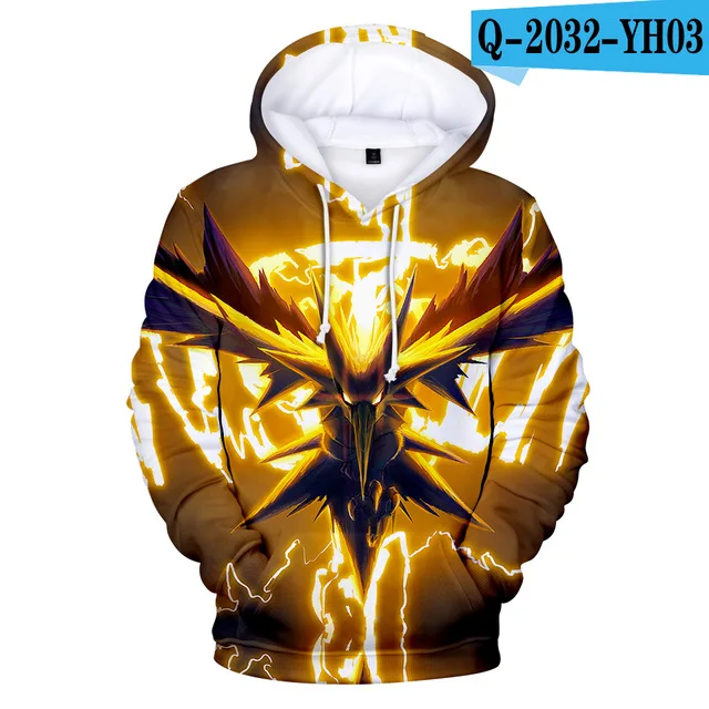 3dwy-1037 Pikachu Pokemon Go 3D Graphic Sweatshirt Hoodies Men Women Umbreon Sweatshirts Hoodie Men Pullover Boys Game Jacket Clothes - Цвет: 3dwy-1037