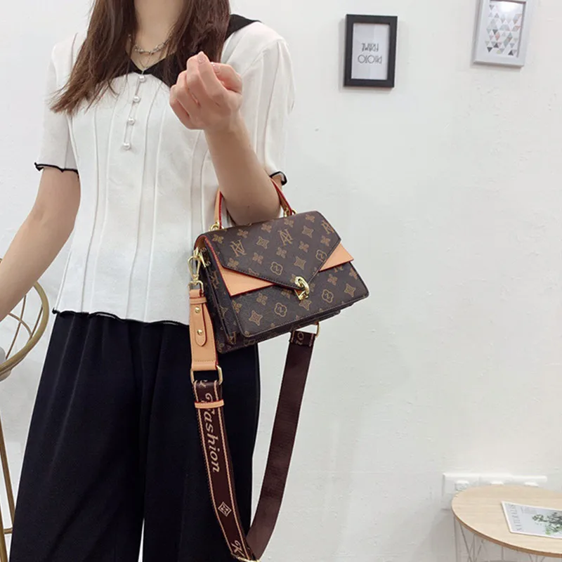

Luxury Brand Leather Women's Handbags 2021 Fashion High Quality Retro Printed Shoulder Bags Famous Designer Wallets and Handbags