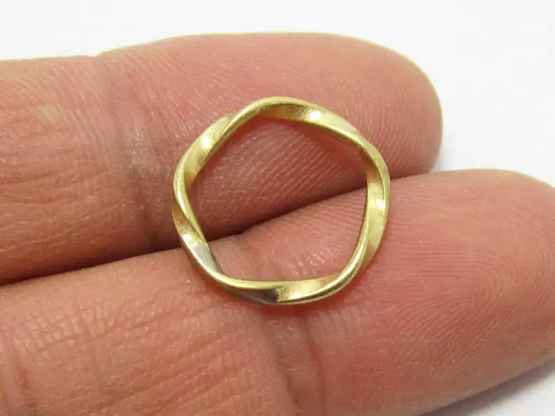 Латунный витой Круглый Круг 16 мм сварные необработанные латунные кольца