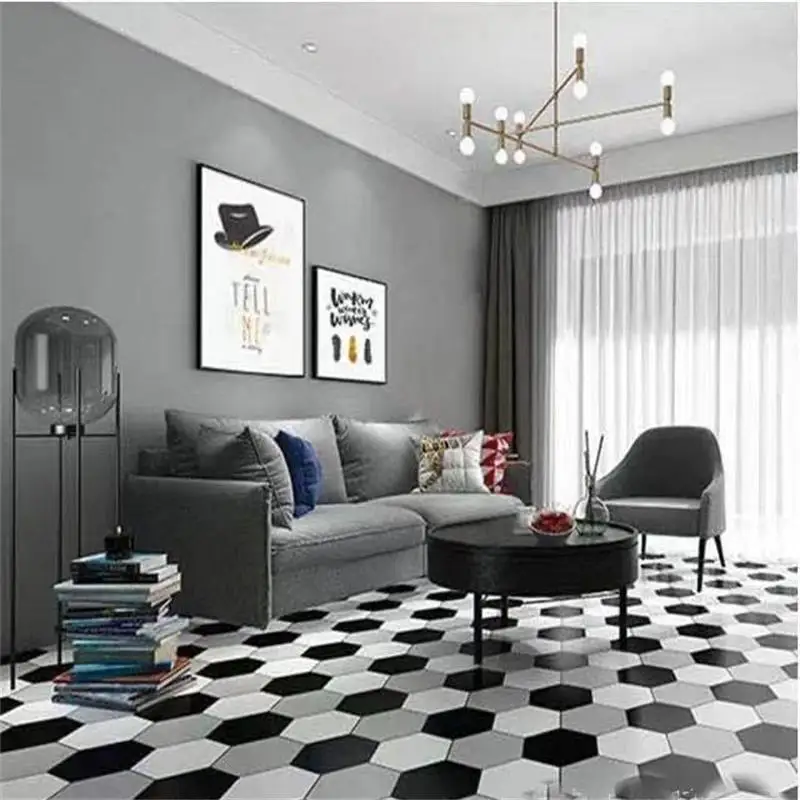 

Bathroom kitchen toilet floor stickers waterproof self-adhesive wallpaper ground non-slip balcony tiles thick and wear-resistant