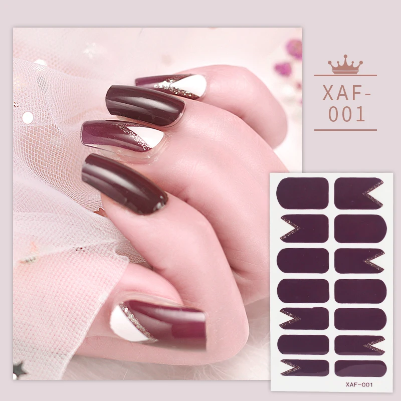 

Sheet Pure Solid Color Minimalist Design Fashion Nail Stickers Self Adhesive Nail Sticker Nail Decoration Nail Strips
