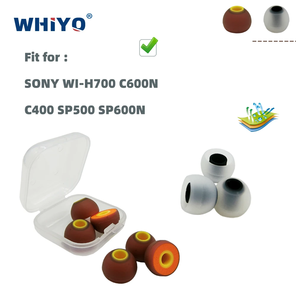 Сменные силиконовые наконечники для наушников SONY WI-H700 C600N C400 SP500 SP600N WIH700 C 600N 400 SP 500 600, 1 комплект