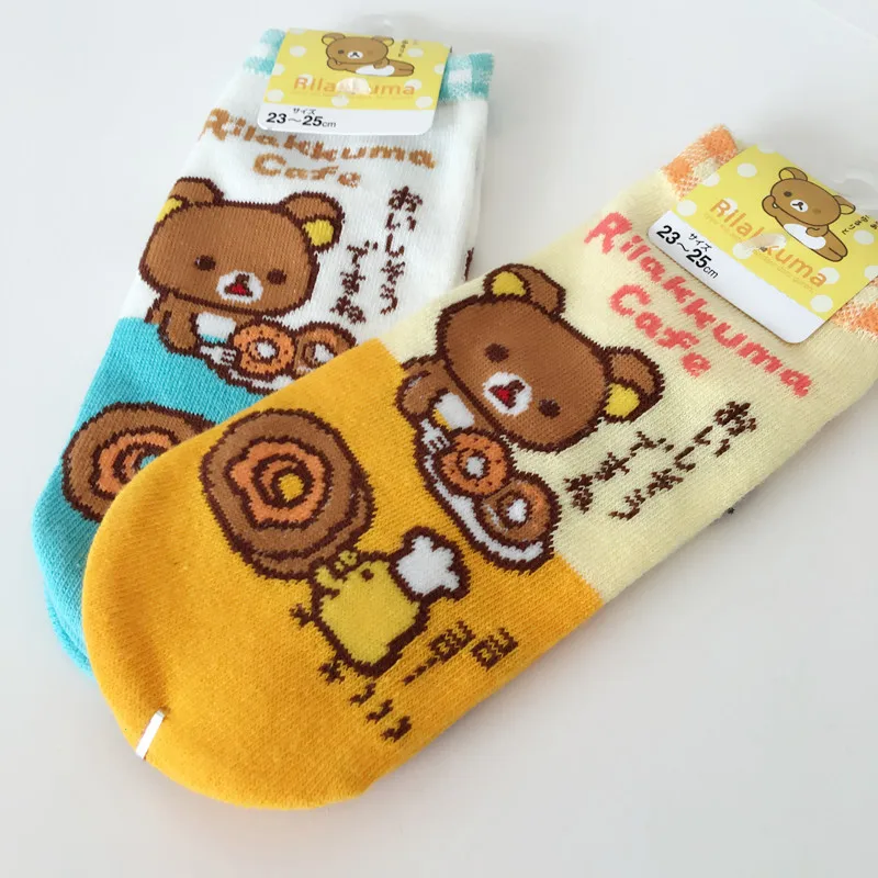 Мультфильм Rilakkuma детские носки с принтом и Kiiroitori торт из мультфильма harajuku