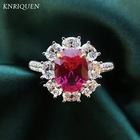 100 925 silver stamp wedding rings for women vintage 79mm created ruby diamond gemsotne engagement band fine jewelry wholesale