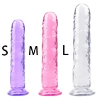 Прозрачный мягкий желеобразный большой фаллоимитатор, реалистичный фаллоимитатор, Анальная пробка, секс-игрушки для женщин, мужчин, вагинальный, анальный массаж