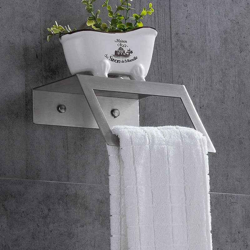 Кольцо для полотенец с полкой из нержавеющей стали вешалка ванной комнаты