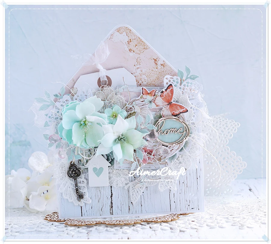 3 шт. металлические Вырубные штампы с цветочным рисунком искусственное рельефное