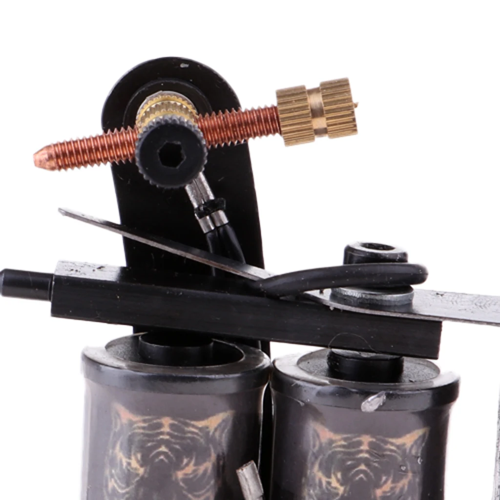 

New Alloy Pro Tattoo Supply Body Art Machine Gun Shader Liner 10 Wrap Coils