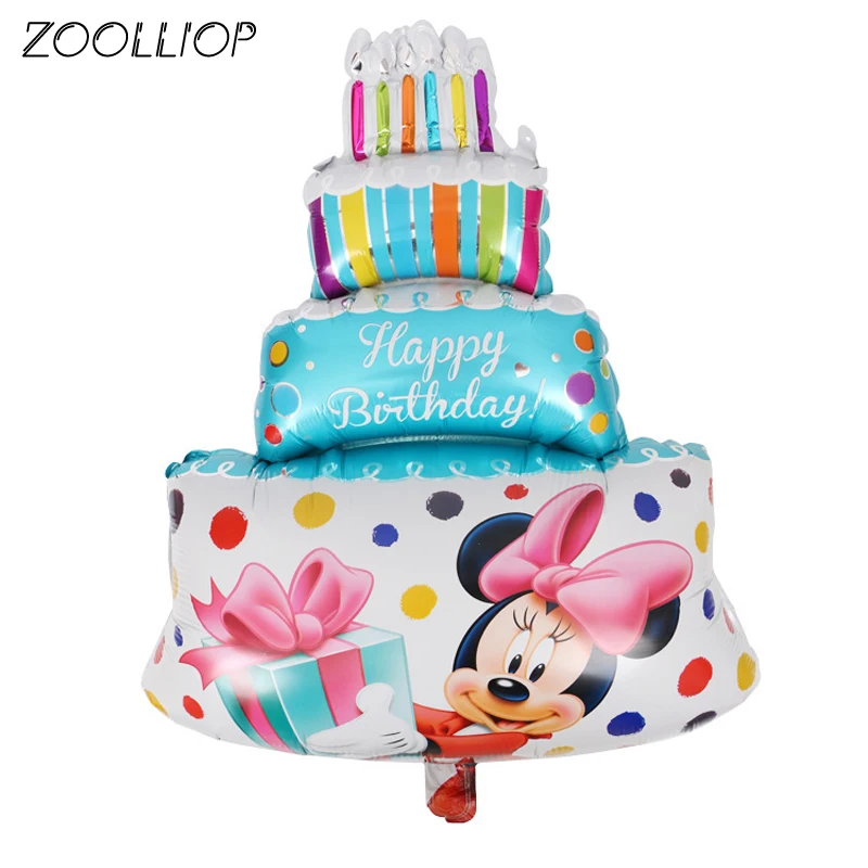 Декор ко дню рождения Мини Микки Маус Минни фольга Воздушные шары Дети День
