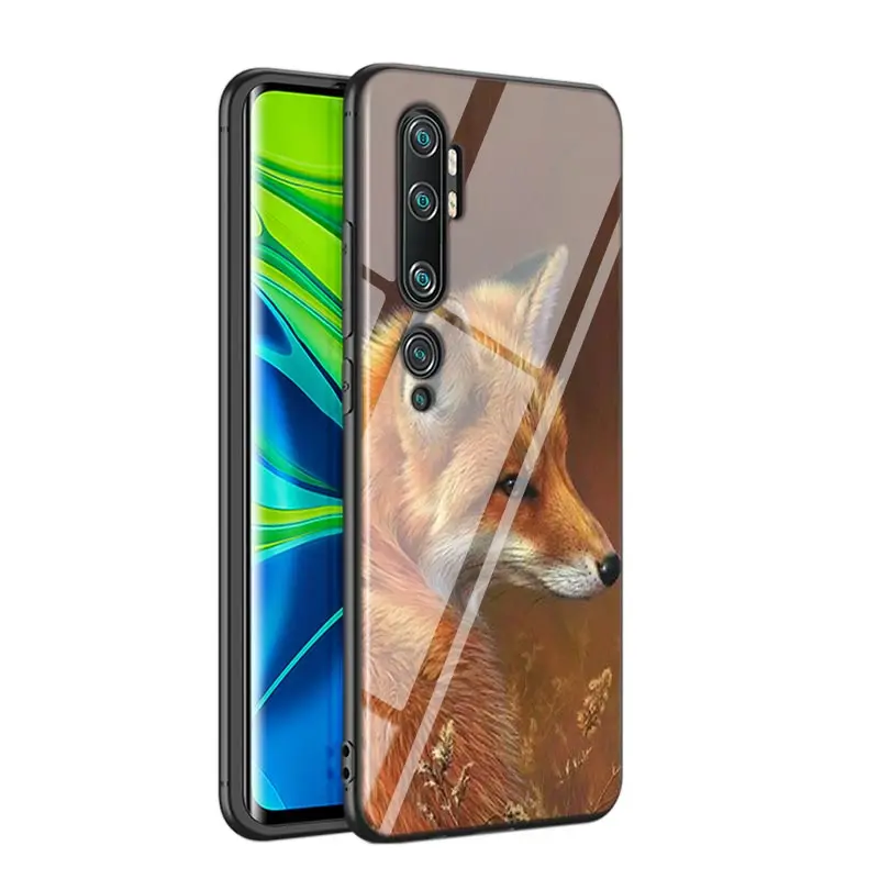 Чехол для Xiaomi 10 CC9 A3 Lite с изображением лисы Redmi Note 9 9S Max 8T 8 8A GO Pro матовый черный