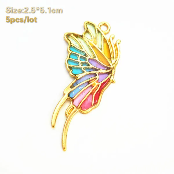 5 шт./лот 3 вида стилей Бабочка Кристалл руды Рамка металлическая рамка Подвеска