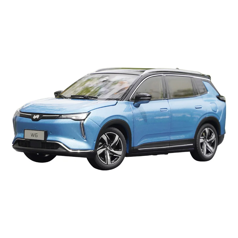 

1/18 The original Weimar W6 new energy electric car to send charging pile alloy die-casting car model collection ornaments