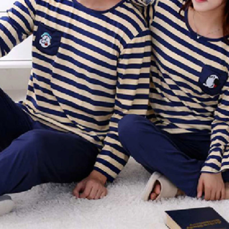 Пижамный комплект для пары с героями мультфильмов Одинаковая одежда мужчин и