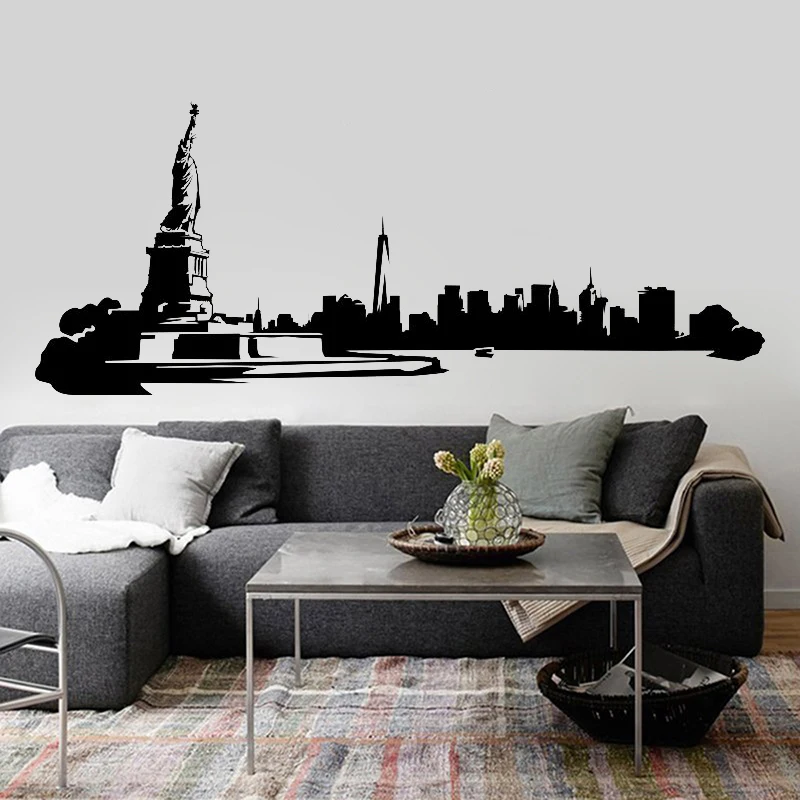 Настенная Наклейка для дома Нью Йоркская Статуя Свободы виниловые наклейки на