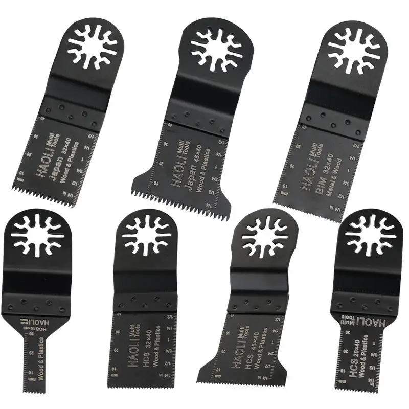 

7pcs/Set Oscillating Multi Tool Saw Blades For Cutting Wood Drywall Plastics Metal Cutter Disc For Fein Woodworking Tool