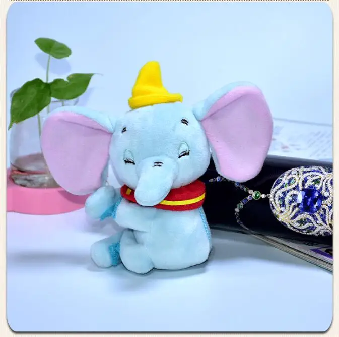 Небесно-голубой Мультфильм милый стежок Винни Медведь dumbo плюшевые игрушки Маленькая подвеска нулевой кошелек детские мягкие игрушки животные рождественские подарки на день рождения - Цвет: Небесно-голубой