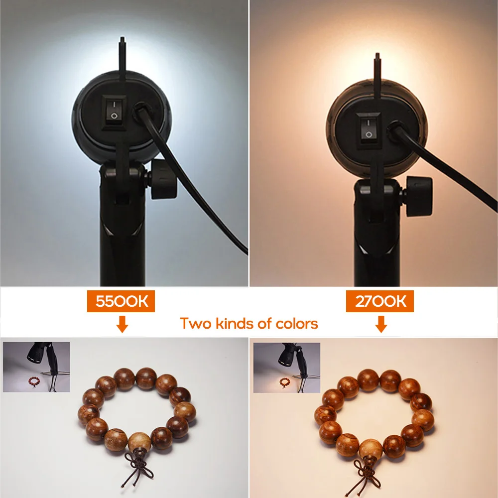 5500 K/2700 K светильник для фотостудии фото камеры ing настольной студии мощность 6 Вт