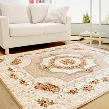 Grand tapis carré pour salon, pour enfants, en molleton de corail, Jacquard européen, tendance  (4)
