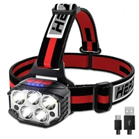 super bright led headlamp usb rechargeable portable ultralight induction headlight for outdoor camping expedition lighting lamp