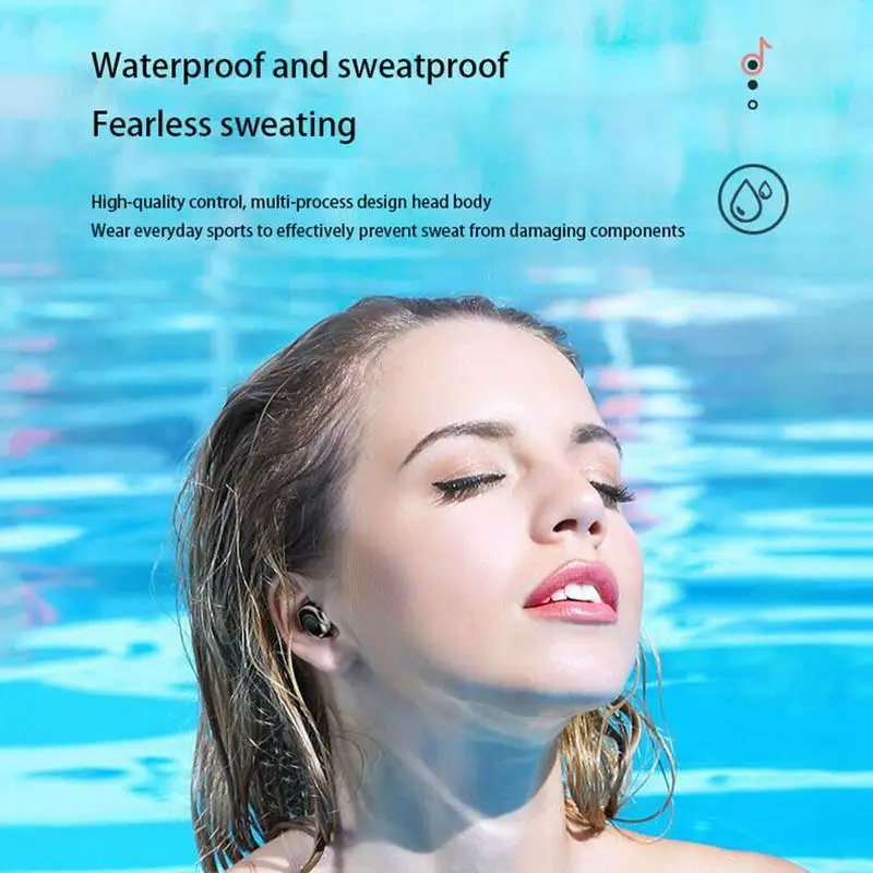 HiFi беспроводные наушники TWS Bluetooth 5 0 светодиодный цифровой дисплей стерео Спорт F6