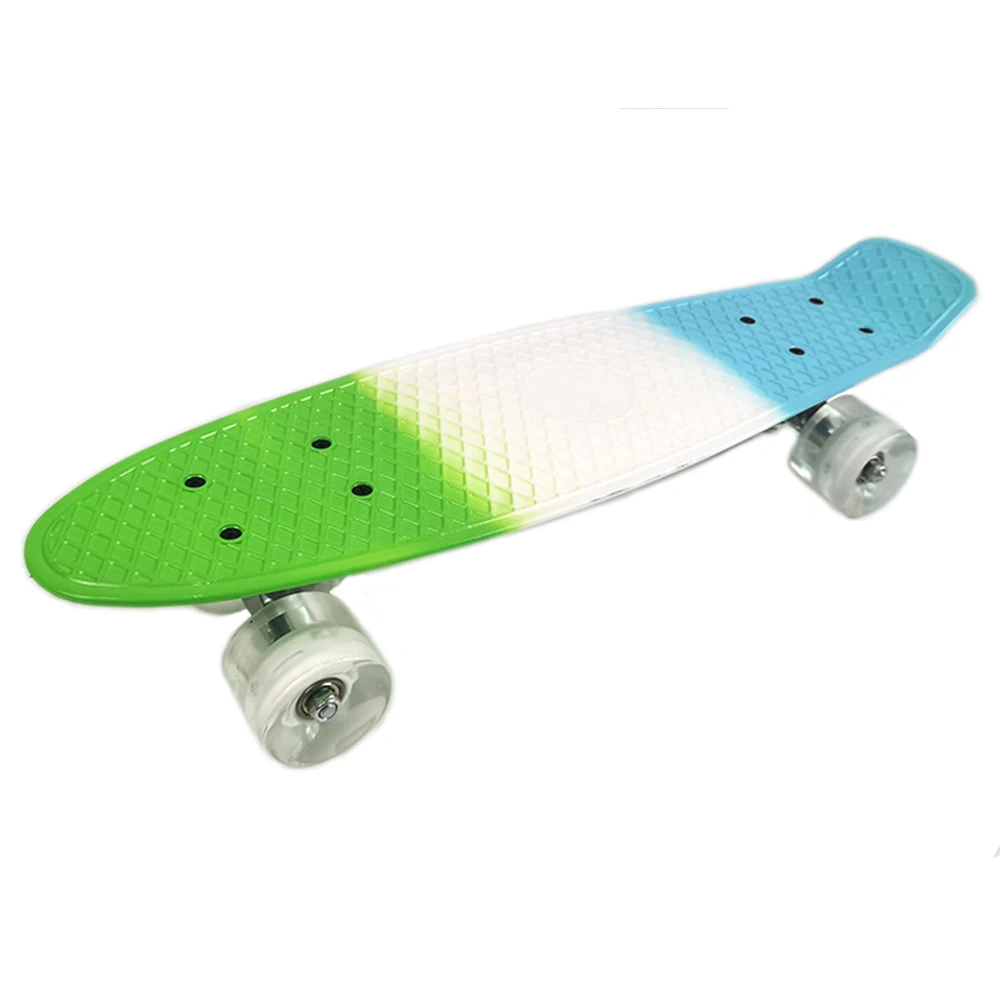 Новый 22 дюймовый скейтборд мини круизер пластиковый градиентный цветной