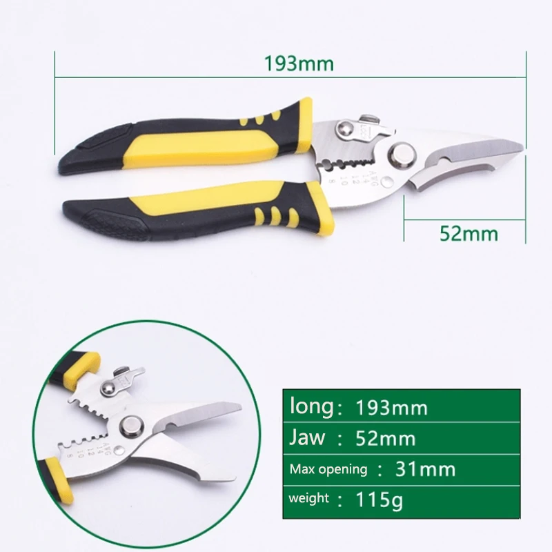 

New 1pcs Wire Cutter Crimper Pliers Stripper Hand Tool Electrician Scissors Stripping Pliers Cutter Hand Tools