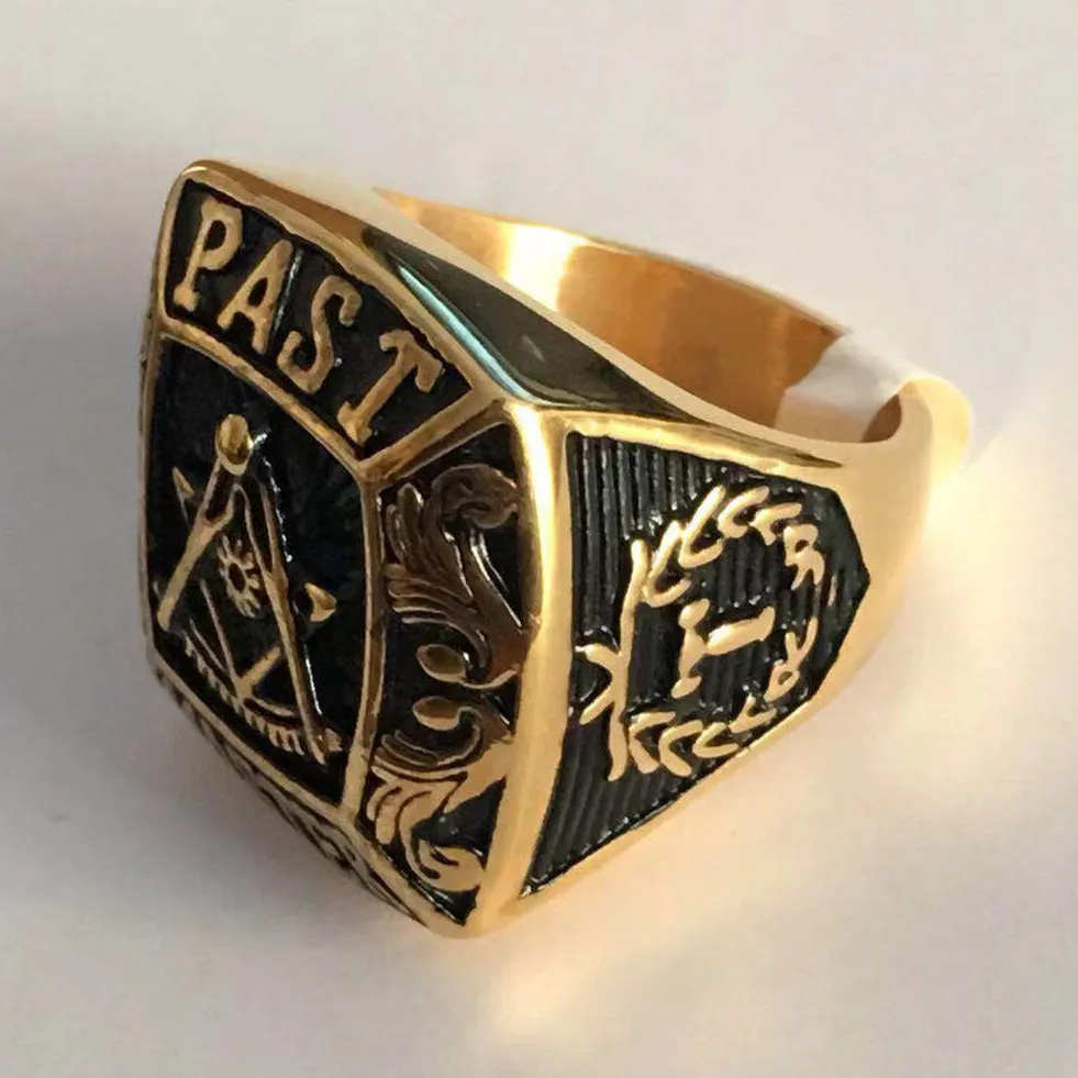 UJBOX уникальные мужские масонские кольца из нержавеющей стали A G символ кольцо