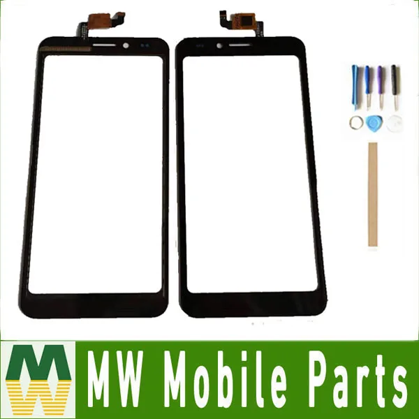 Дигитайзер сенсорного экрана для Vertex Impress Pear стеклянный объектив в сборе черный