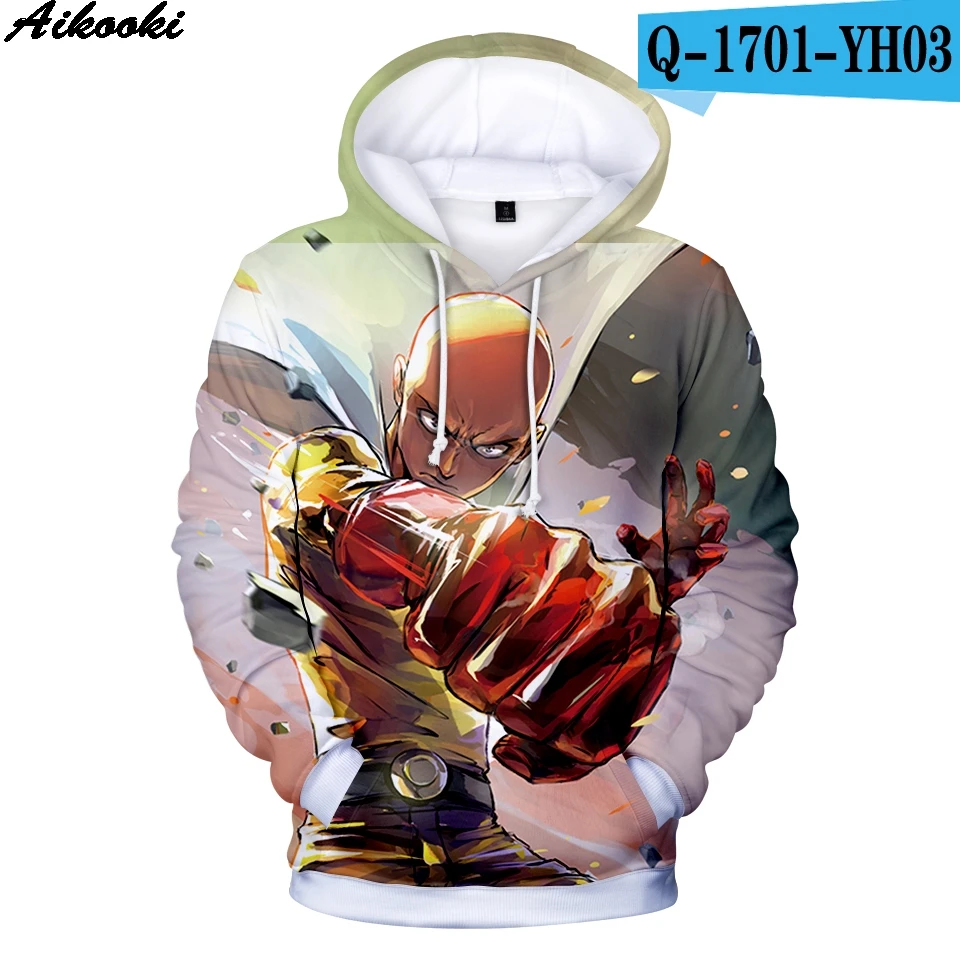 

Толстовка Мужская/Женская с длинным рукавом, популярный свитшот с 3D принтом Аниме ONE PUNCH-MAN, Повседневная Толстовка, Смешные Пуловеры в стиле ...