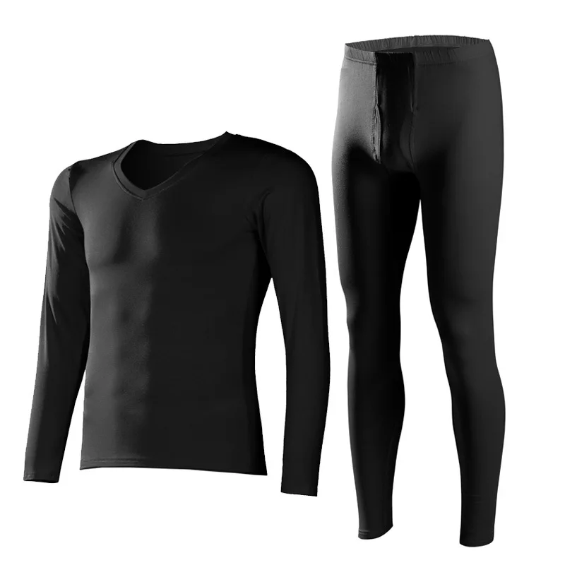 

Thermal Underwear Set Thin Long Johns Men's Slim-Fit Youth Solid Color Base Ultra-Thin Base