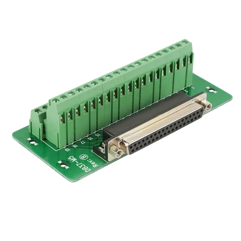 DB37 Breakout Board DIN Rail Mount Module Female Header Terminal Block коннектор|Детали и аксессуары для