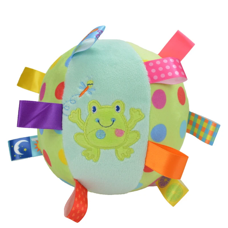 

Cartoon Baby plush Ball toys colorful softy Rattle Mobile ring bell Toy brinquedos juguetes para bebes jouet WJ531