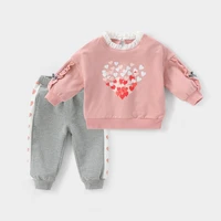 baby autumn clothing kids baby girl clothes long sleeve shirt topspants 2pcsset outfit set tracksuit 0 5y