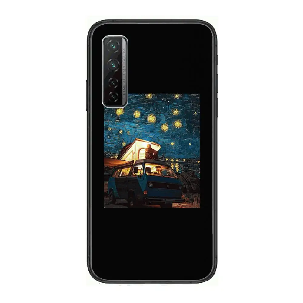 

Van Gogh Mona Lisa Art For Phone Case For Huawei Nova 2 3 4 5 6 7 8 SE i E Pro Lite Black Etui Coque Painting Hoesjes comic fas