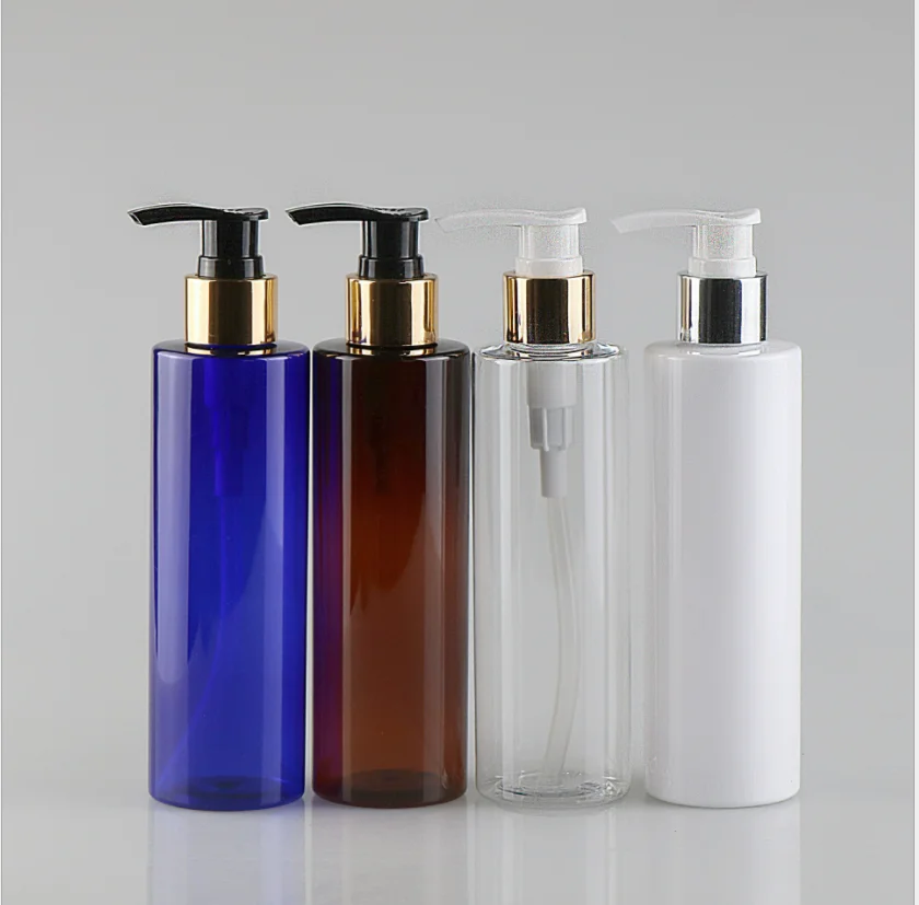 

20 x 200ML Plastic Refillable Bottles PET Pressed Pump Dispenser Lotion Massage Oil Shampoo Cream Packaging Cosmetic Container