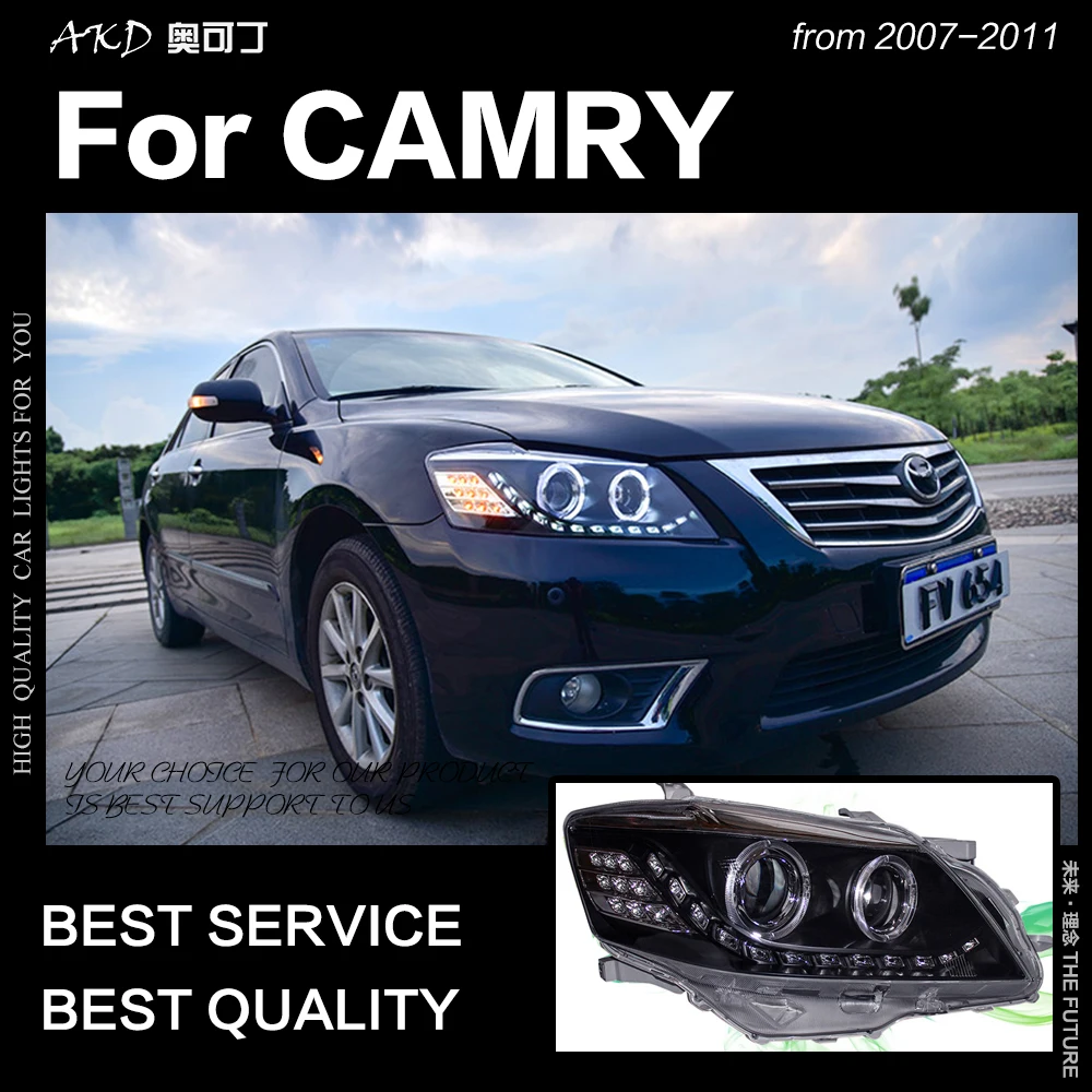 АКД стайлинга автомобилей для Toyota Camry фары 2009 2011 V45 светодиодный задний фонарь DRL