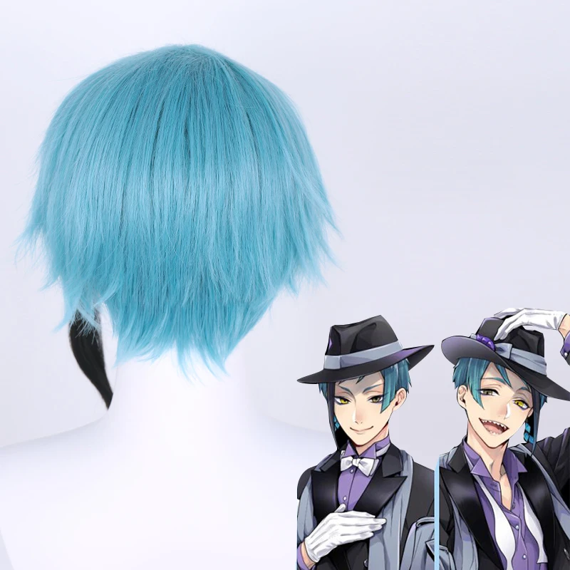 Парик для косплея из аниме витая страна чудес 30 см ледяная голубая пиявка волосы
