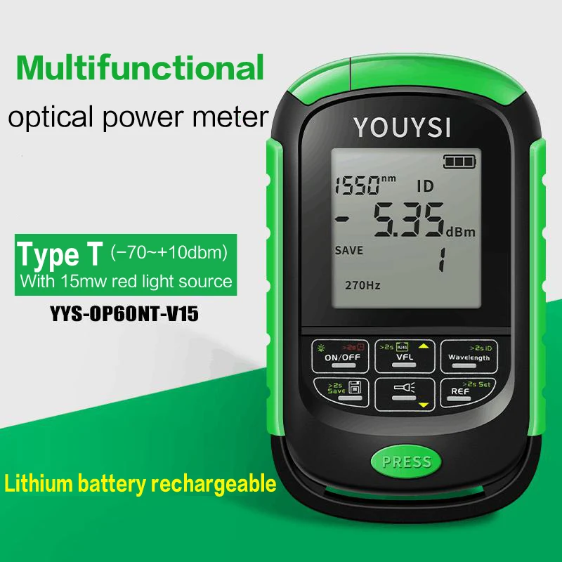Новый 4 в 1 литий ионный аккумулятор оптический измеритель мощности Визуальный