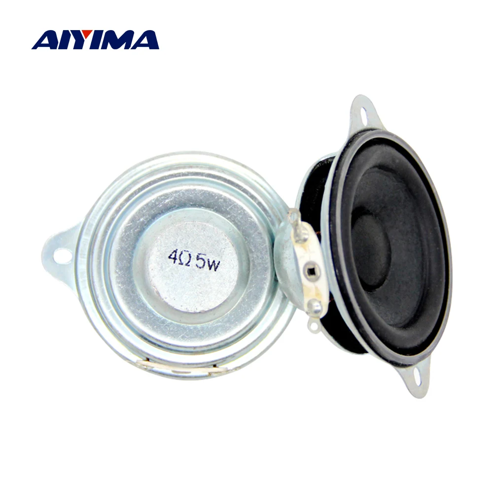AIYIMA 2 шт. 45 мм Портативный Аудио Полнодиапазонный динамик 4 Ом 5 Вт DIY мини сабвуфер