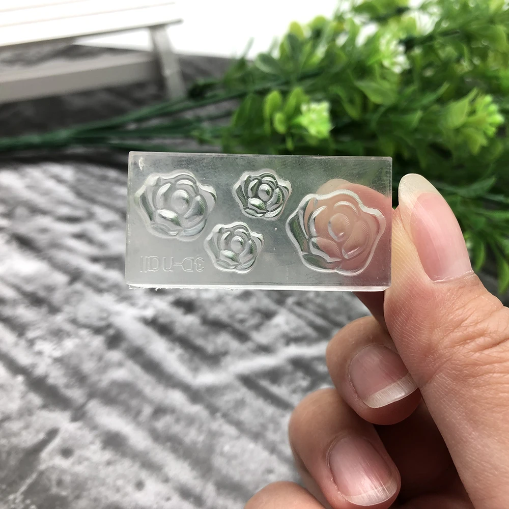 6 шт. 3D акриловая Форма для дизайна ногтей силиконовая форма украшения модные