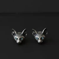 retro kitten earrings cat ear animal ornament men and women