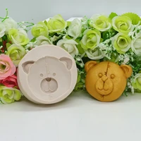 cute bear silicone mold fondant cake border diy face chocolate moulds decorating tools kitchen baking accessories