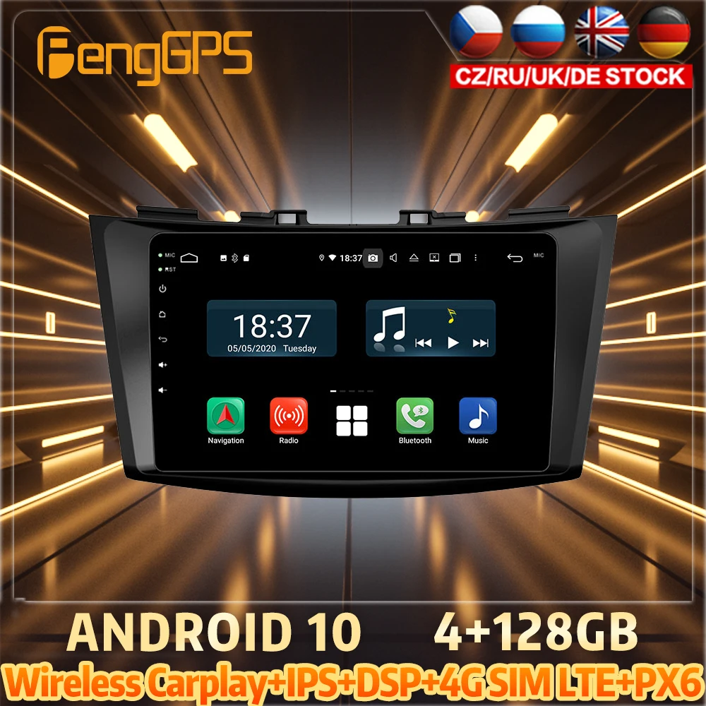 

128G Android10 PX6 DSP For SUZUKI SWIFT 2013-2016 Car DVD GPS Navigation Auto Radio Stereo Video Multifunction CarPlay HeadUnit