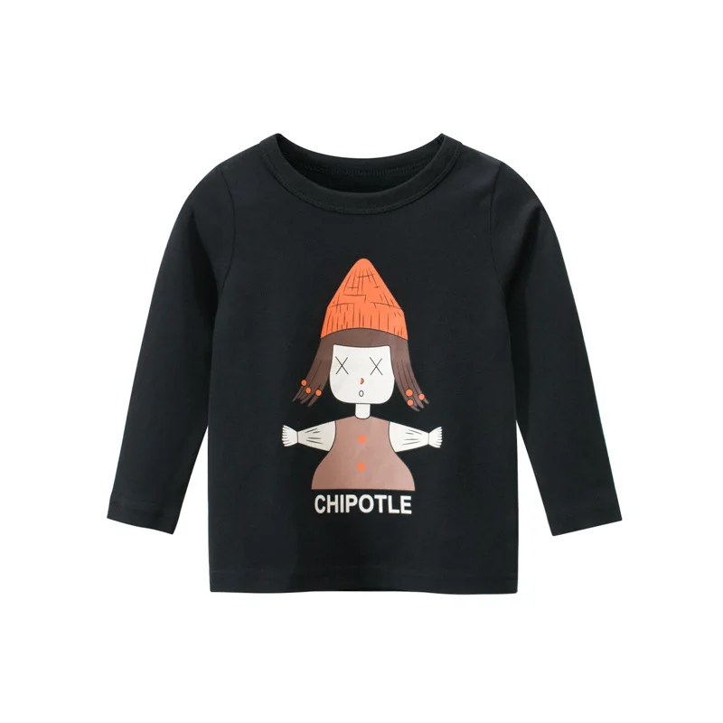 

Lucashy Fashion Kids Long Sleeves Spring Autumn Baby Girls T-Shirt Cartoon Girls Print Tees Casual Cotton Children Tops Clothing
