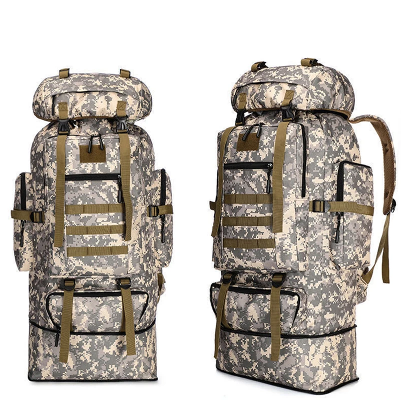 

Mountaineering bag super large capacity soft back outdoor sports mountaineering camping hunting 3D large backpack 70-100 liters