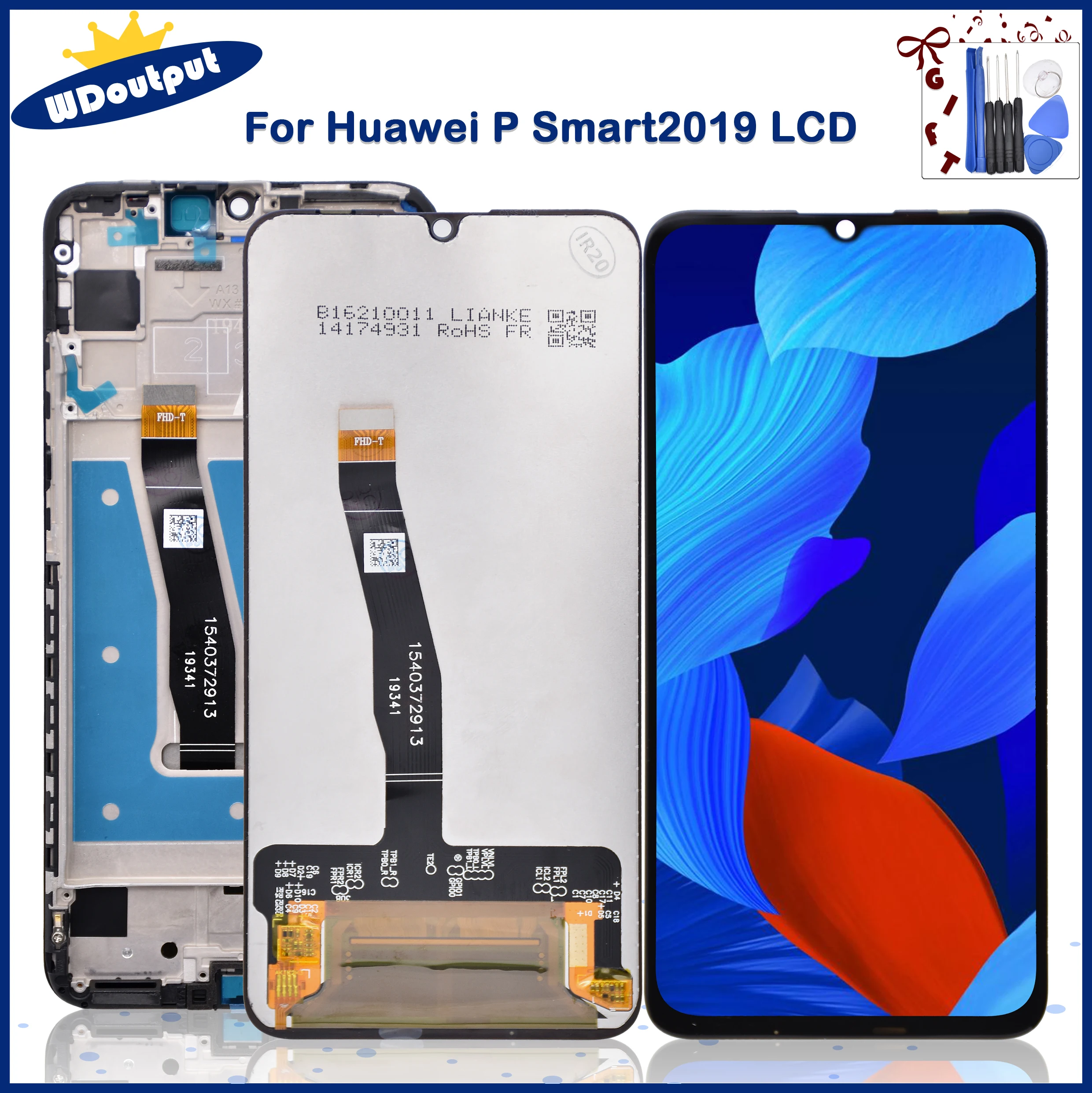 6 21 &quotОригинальный дисплей для Huawei P Smart 2019 Φ LX1AF LX2J рамка сенсорного экрана в сборе