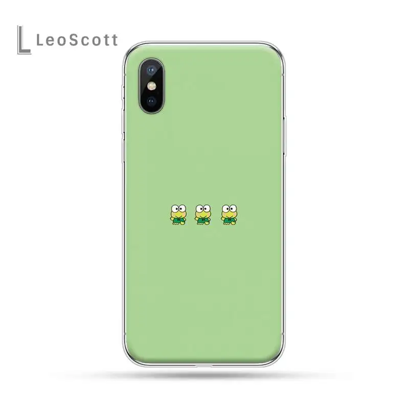 

Mint green Funny The Frog Phone Case for iPhone 11 12 pro XS MAX 8 7 6 6S Plus X 5S SE 2020 XR