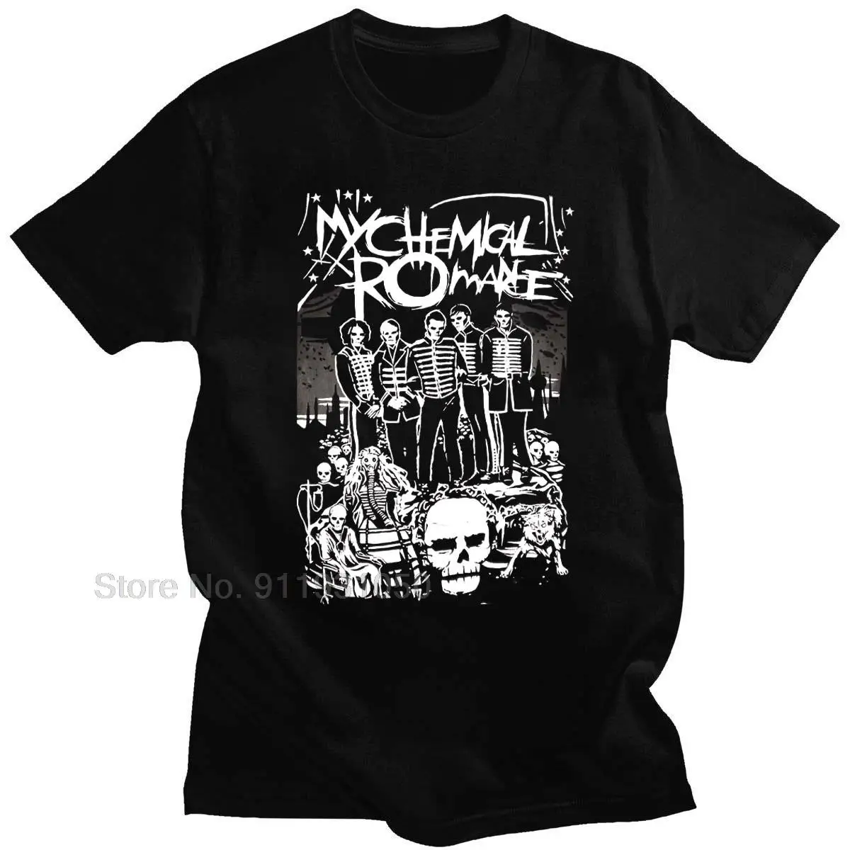 14 farbe My Chemical Romance Mcr Dead Neue T-Shirt Schwarz Parade Punk Emo Rock Sommer T Shirt Neue 2021 Sommer mode Top T EU