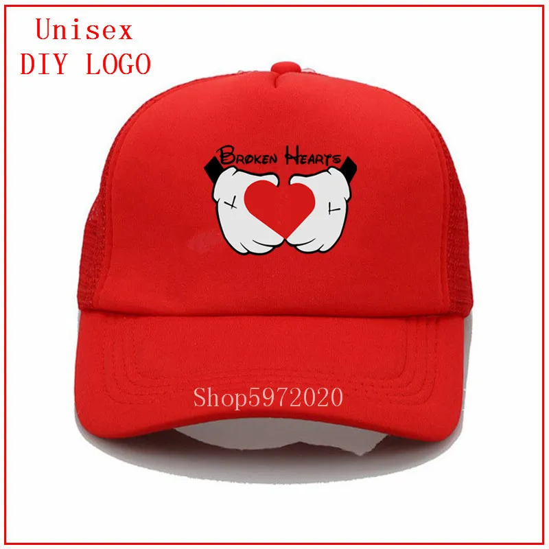 Модная шапка с изображением сломанных сердец (векторная) бейсболка простым